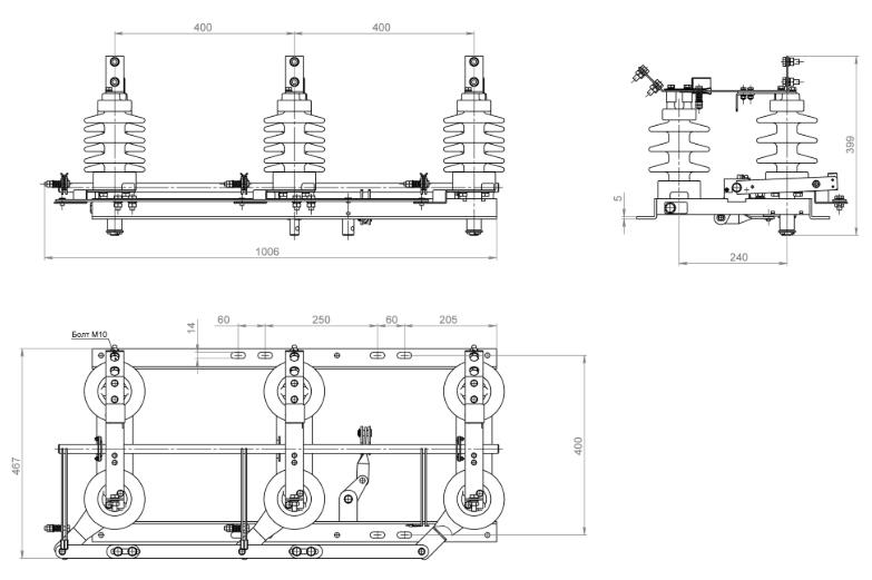 Разъединитель РЛНД 2-10/400А ТУ 3414-001-91328404-2011
