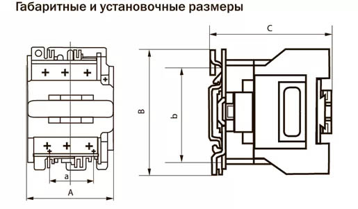 габаритные и установочные размеры